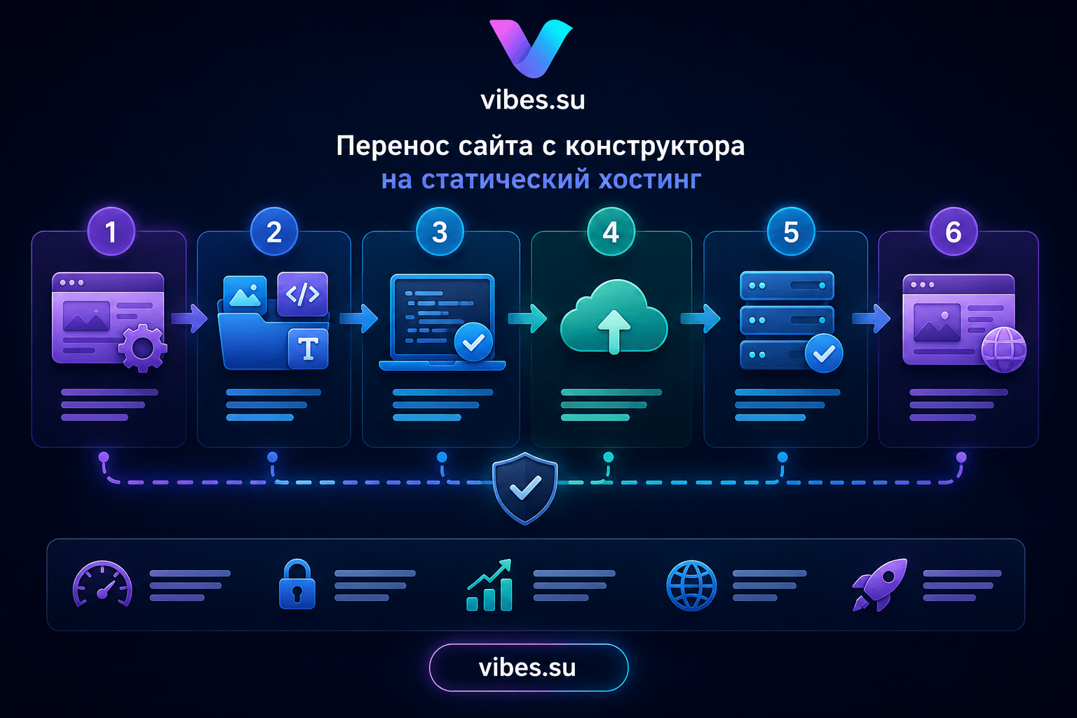 Перенос сайта с конструктора на статический хостинг: схема