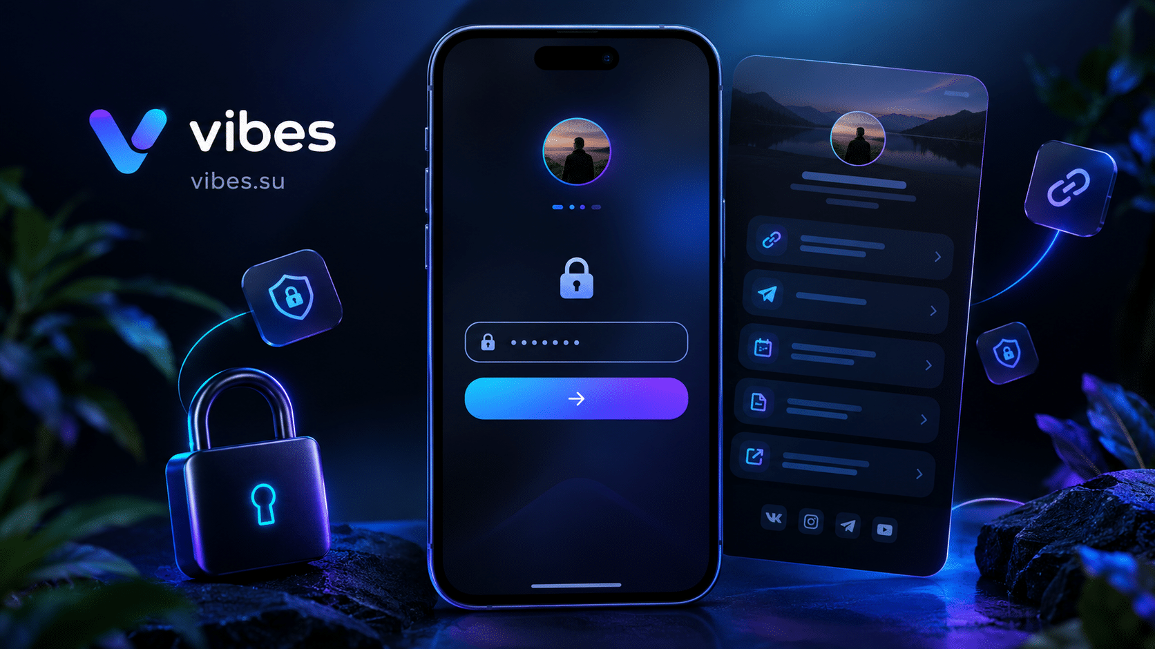 Password-protected bio page for client resources