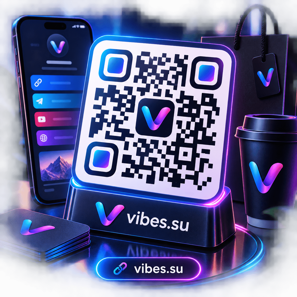 QR-код с логотипом и фирменными цветами